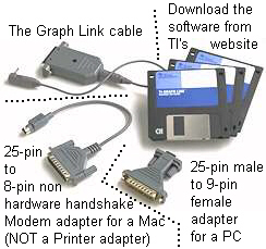 TI Graphlink Cable for Windows/Mac - Compatible with the Ti-83 Plus Gr